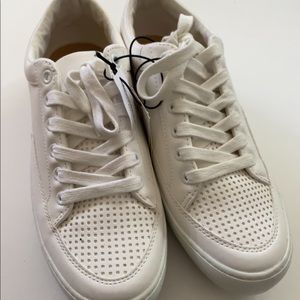 White athletic shoes
